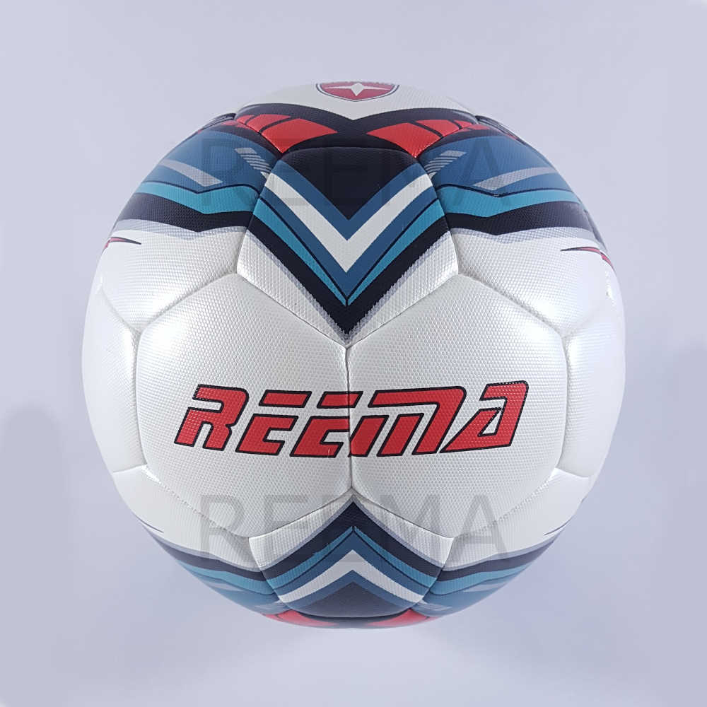 Force | White PU Printed with new design blue and red color soccer ball