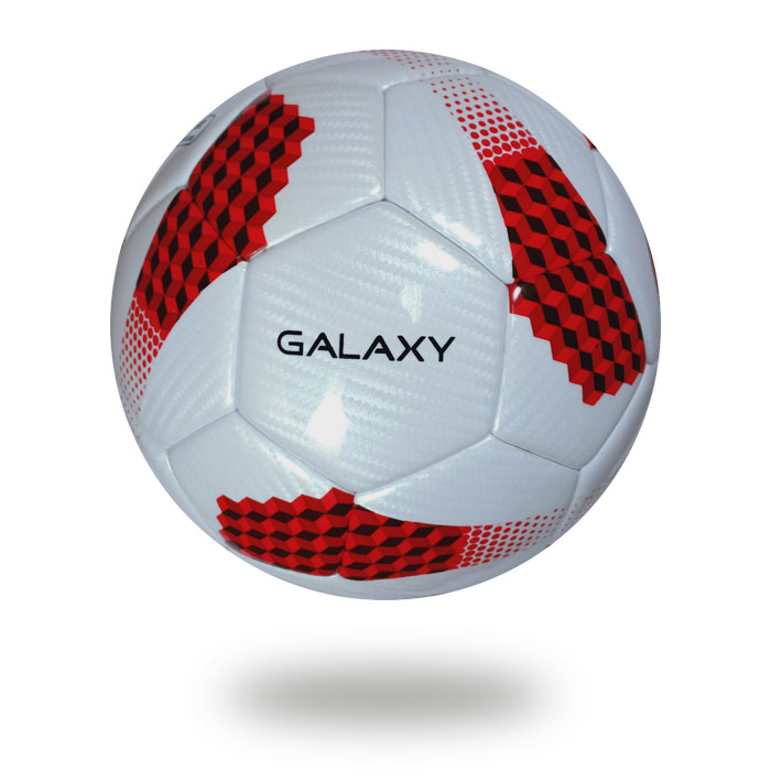 Galaxy | A Football picture with having a white upper cover that's printed red and black color draw cube