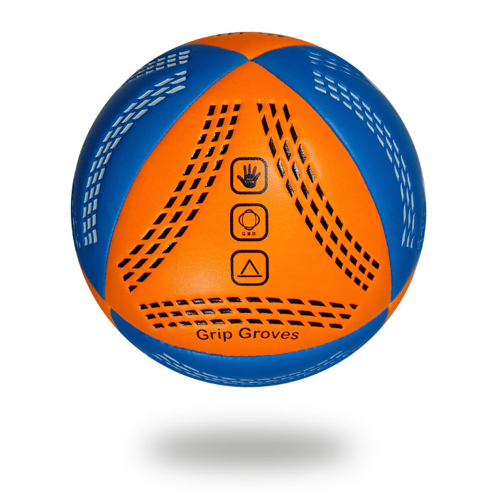 Grip Groves | Orange and blue nice color handball with white background