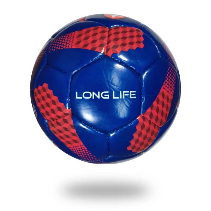 Long Life | 32 panels blue and red soccer ball