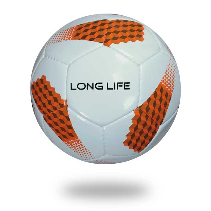 Long life | white and orange used polyester TPU soccer ball