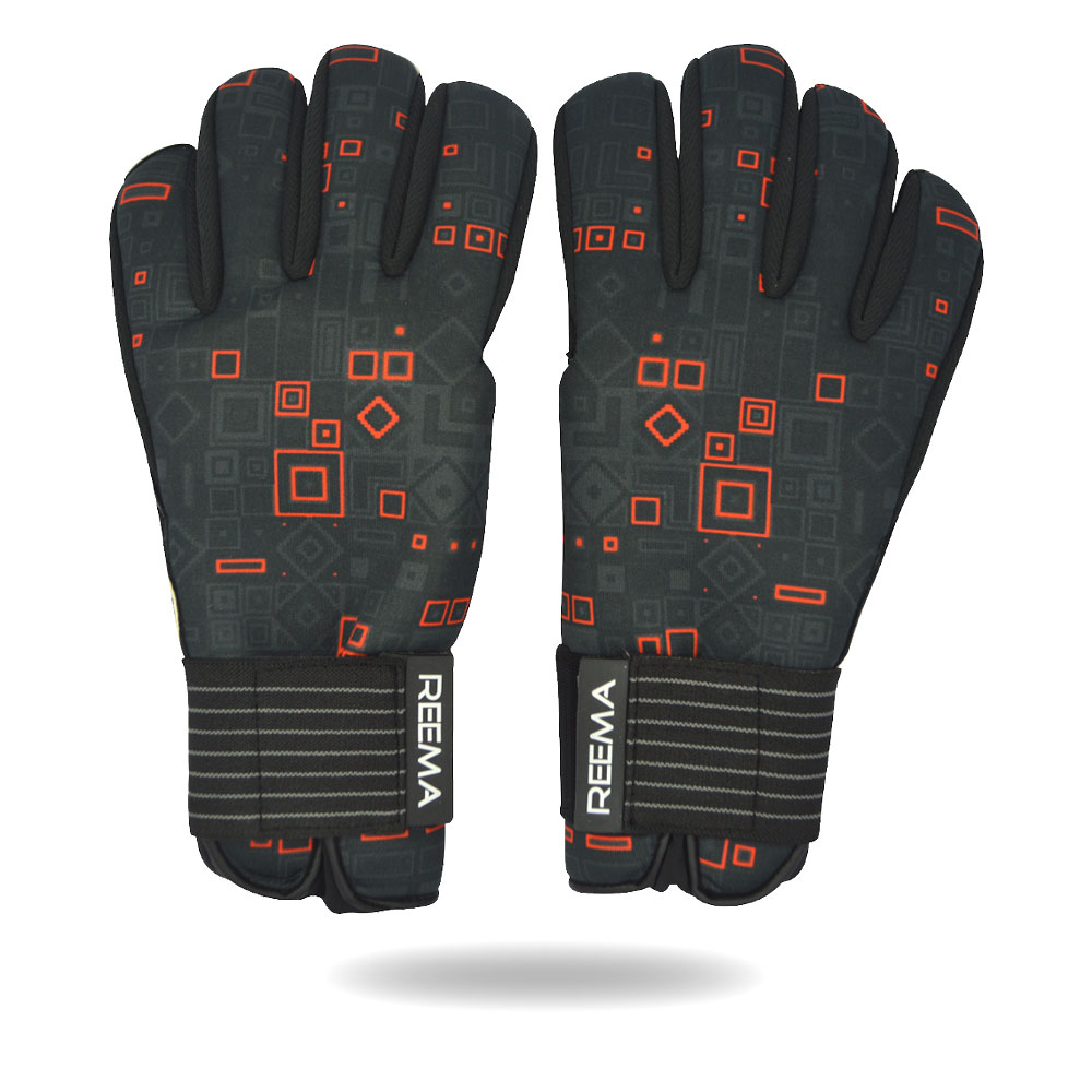 Protector Grip | soccer players hand awesome glove double palm grip red black
