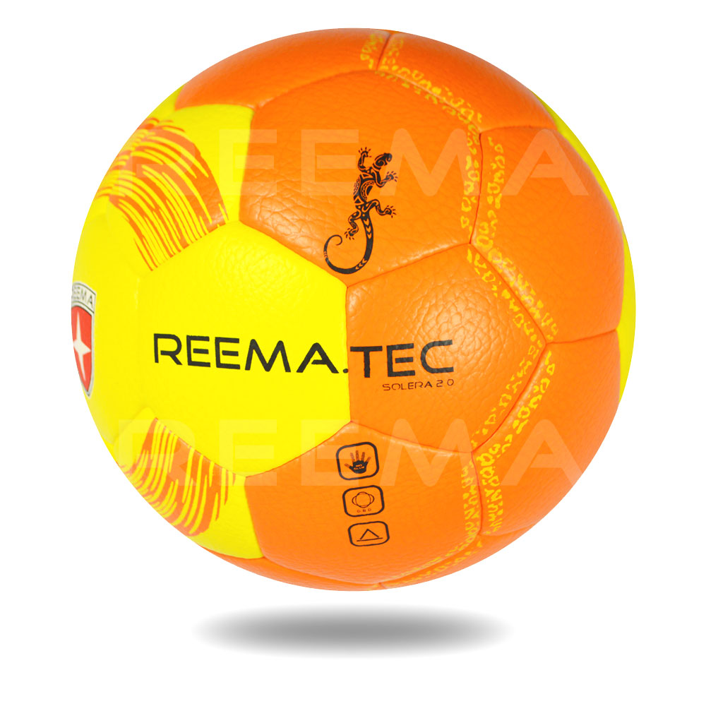 Solera 2020 | Yellow and Orange PU Foam Machine stitched Indoor Ball Handball