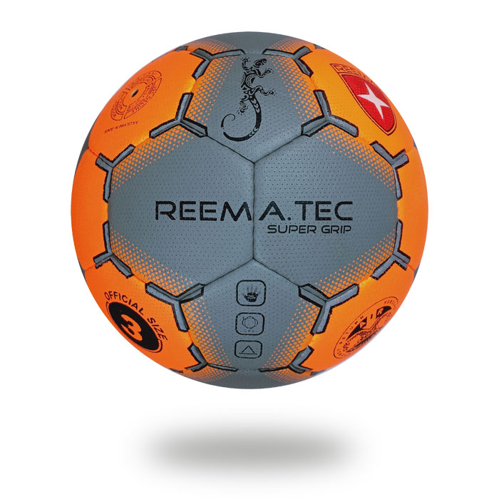 Super Grip Phantom | white back ground Dark Gray and orange Red handball