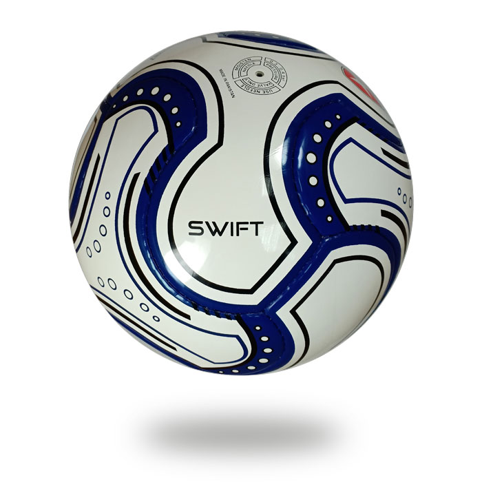 Swift | White navy blue match soccer ball
