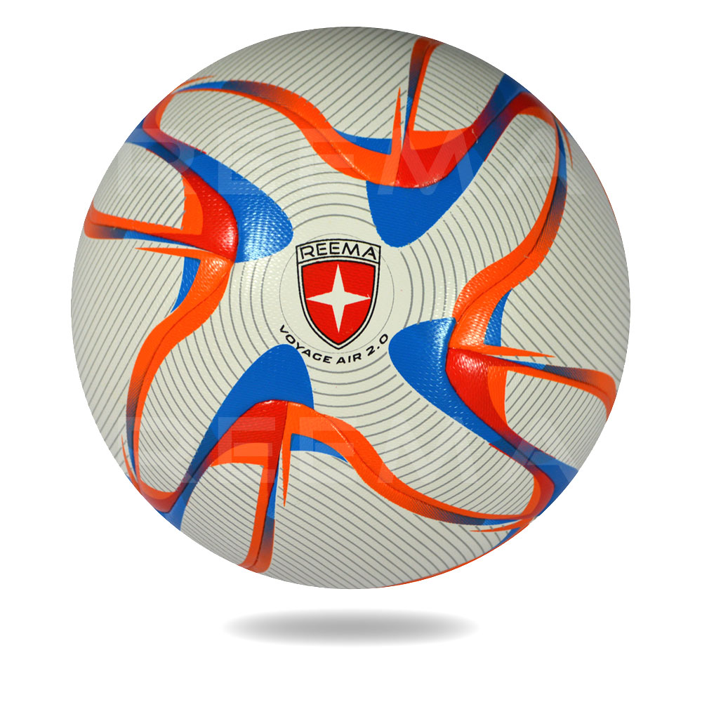 Voyag Air 2020 | White PU of soccer ball draw circle all around in black color