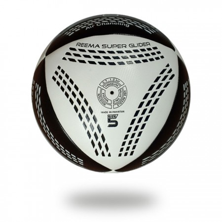 Air Chaneling | black Parallelogram draw on white PU and White Parallelogram printed on black PU soccer ball