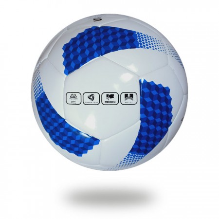 Atome | Medium blue cube on white cover of football for match player