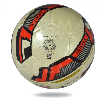Diamond 2020 | use gold cover and red design on panels of soccer ball