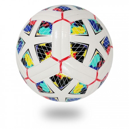 Dual Tech | draw neat black Diamond white PU soccer ball