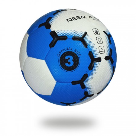 Easy Grip HYB | white PV with blue and black printed training hand ball