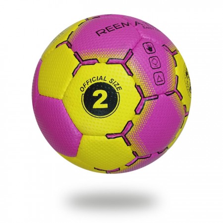 Easy Grip | Size 3 hand stitched Hand ball Magenta and Yellow