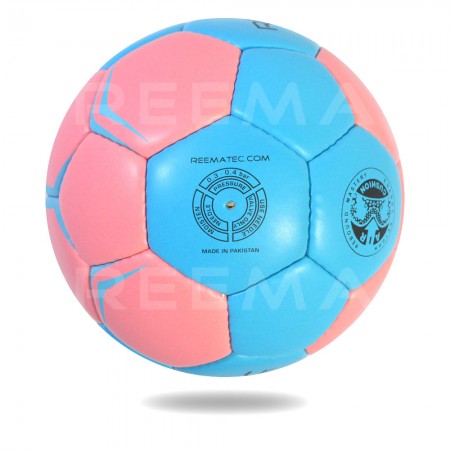 Elite 2020 | Light Blue and Pink Hand ball with white background