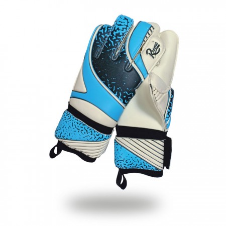 Fusion Evolution |solid grip light blue black goalkeeper gloves