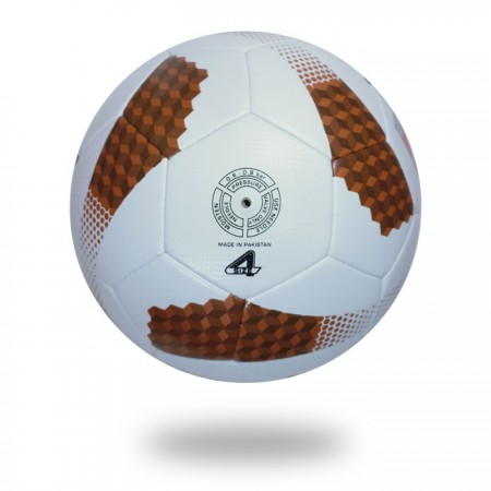 Futsal Cosmos | saddlebrown and sienna cube on white cover of football for training player