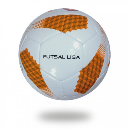 Futsal Liga | 32 panel football chocolate and orange ladder design printed