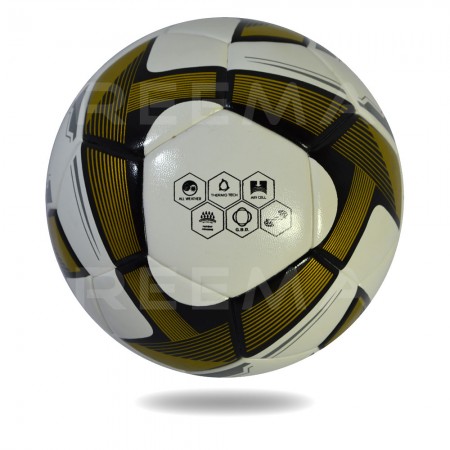 Futsal Samba 2020 | Football in white and dark goldenrod triangle use for printed
