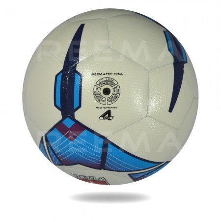 Futsal Liga 2020 | white PU cover with  blue design printed training soccer ball