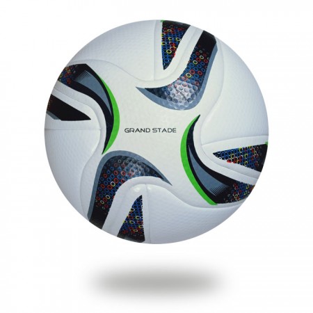 Grand Stade | football cover is white, crescent draw on it with black and green color