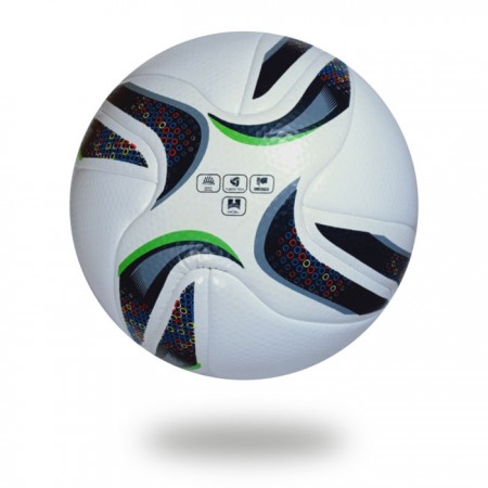 Grand Stade | soccer ball upper cover is white, crescent draw on it with black and green color