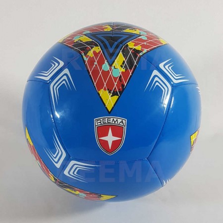 Junior 350 | official size 5 soccer ball white PU with blue color design