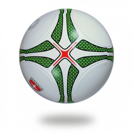 Leisure | white cover of soccer ball printed with green nice design