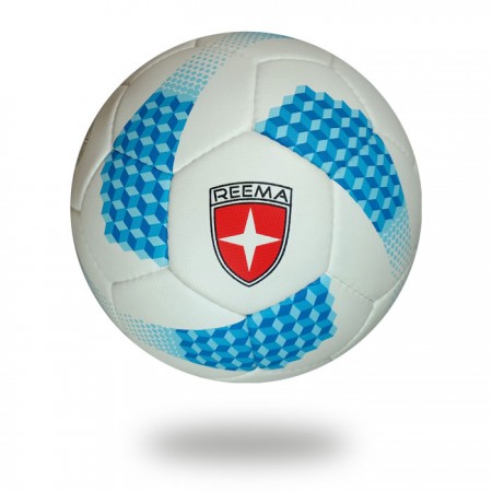 Platinum | 100% Polyester white blue soccer ball