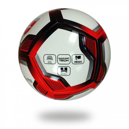 Spiro Elite | white football design heptagon with red and black color