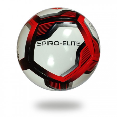 Spiro Elite | white soccer ball design heptagon with red and black color