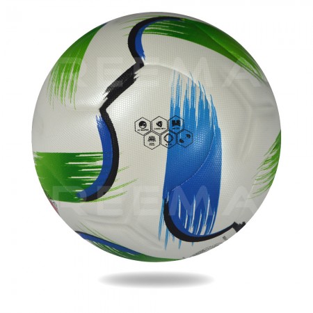 Striker 3D | white PU print Lightning green and blue top competition soccer ball