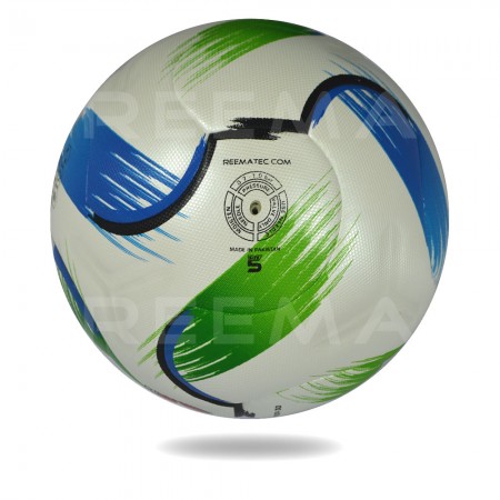 Striker 3D | new football for girls and boys size 5 printed Lightning in green and blue