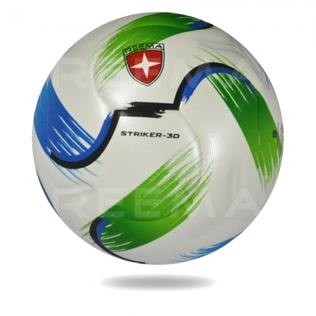 Striker 3D | new soccer ball for girls and boys size 5 printed Lightning in green and blue