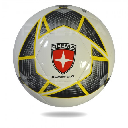 Super 2020 | 32 panels white soccer ball printed with black and yellow