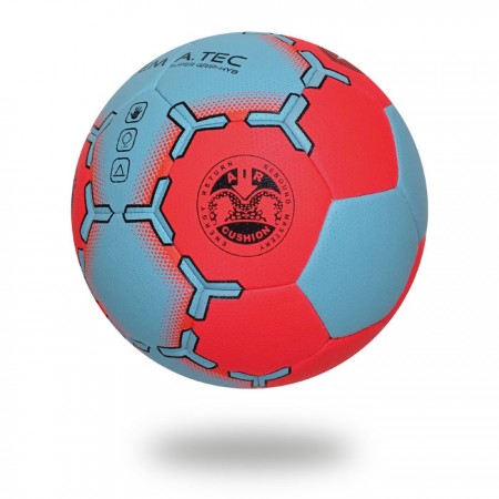 Super Grip HYB | Red and light blue upper cover of hand ball print with blue design