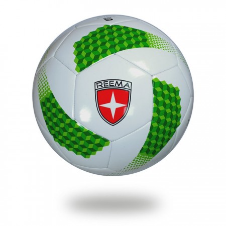 Super | forest green and light green ladders design printed on white PU soccer ball