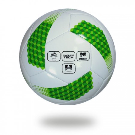 Super | 32 panel soccer ball forest green and light green ladder design printed