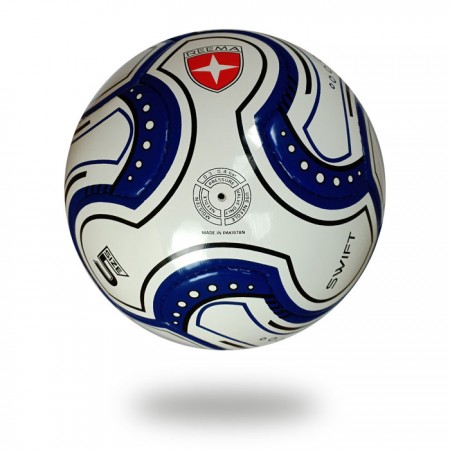 Swift | White and navy blue FIFA Quality match EVA for Softness football