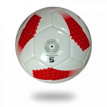 Torino | Red Cube made on white PU Material soccer ball