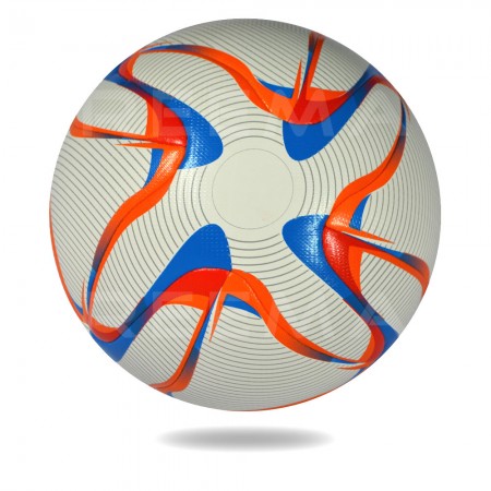 Voyag Air 2020 | White Upper cover of soccer ball printed with red orange and black circle design