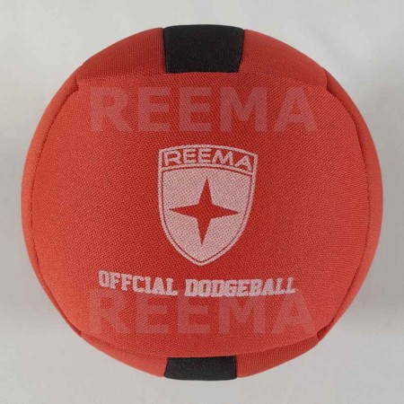 European Dodge ball federation | Machine stitched dodgeball red and black with customized design