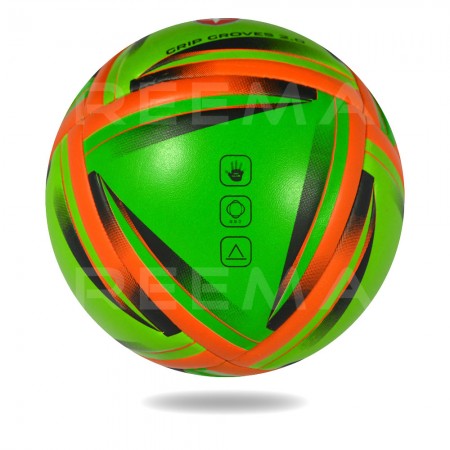 Grip Groves 2020 | red triangle printed on green hand ball
